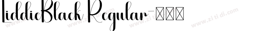 LiddieBlack Regular字体转换